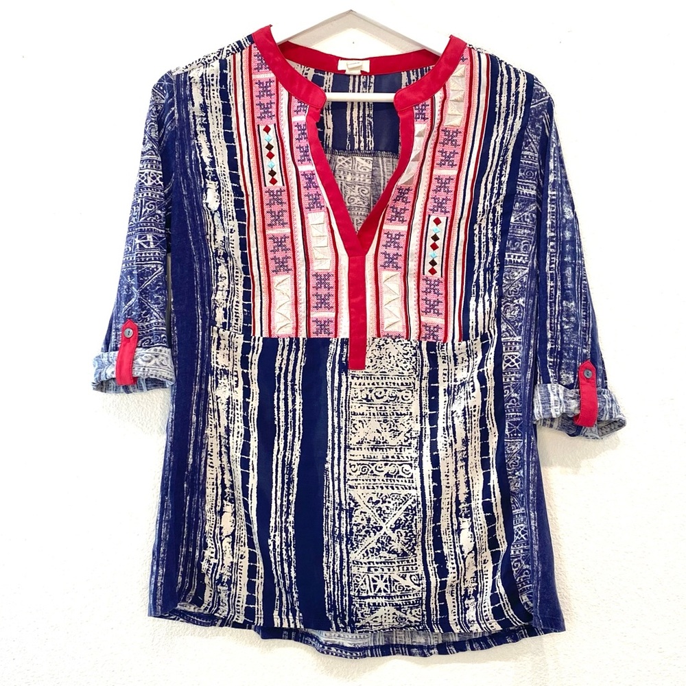 Anthropologie Tiny Ashbury Embroidered Top Size Medium